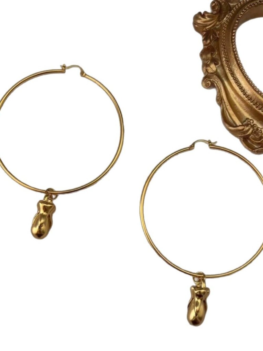 Schiaparelli Textured Teeth Large Hoop Earrings